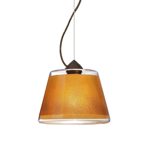 Besa Lighting Pica 9 Cord Pendant, Gold Sand, Bronze Finish, 1x9W LED 1KX-PIC9GD-LED-BR - main